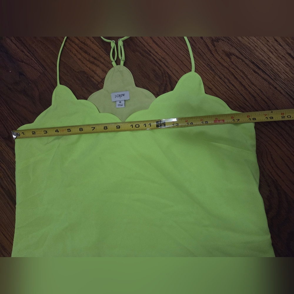 J. Crew Vibrant Lime Scalloped Camisole 8 - Picture 7 of 9
